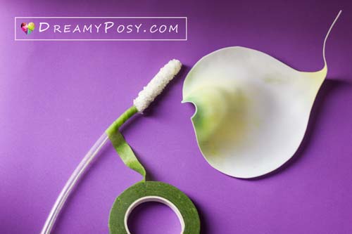 paper Calla Lily tutorial, free template