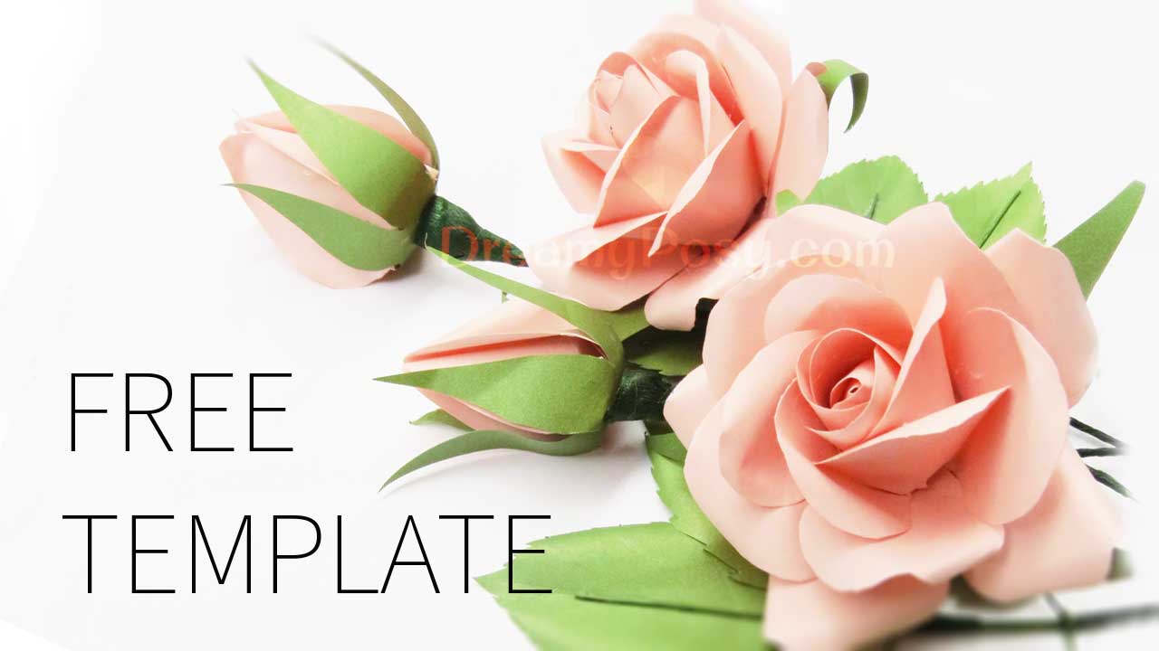 Easy To Make Best Paper Rose With FREE Template And Tutorial