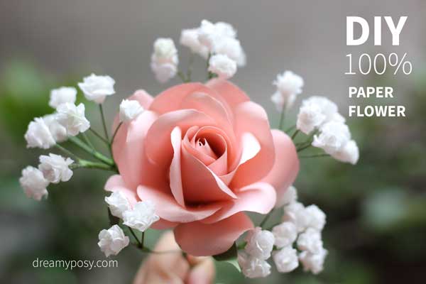 Super simple and realistic to make Baby Breath paper flower