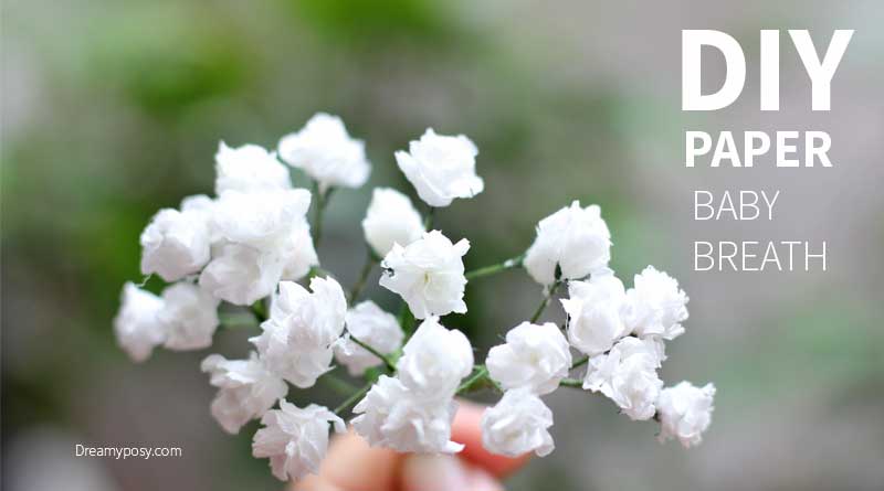 DIY paper baby breath flower from facial tissue paper, SUPER