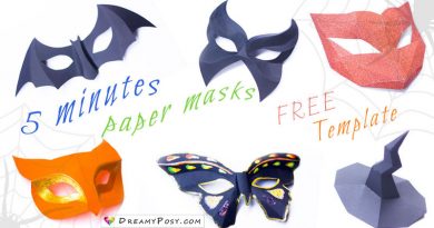 easy paper masks, paper mask, free template, halloween customs