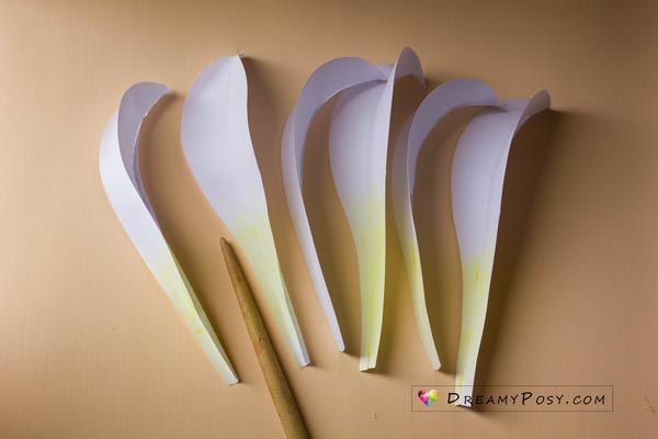 How to make paper Easter Lily flower, free template