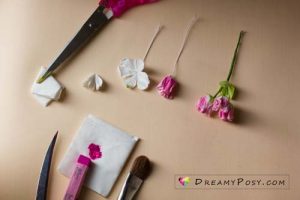 How to make paper cherry blossom from facial tissue, so easy