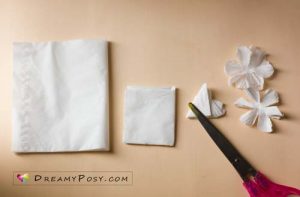 How to make paper cherry blossom from facial tissue, so easy