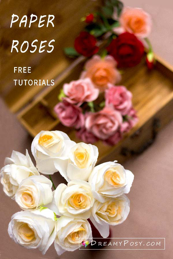 How to make paper roses, step by step tutorials, many kinds of materials, #paperrose #paperflowers #flowertutorial #flowertemplates