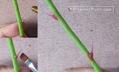 rose thorn making tutorial, #paperflower, #flowermaking #rosethorn