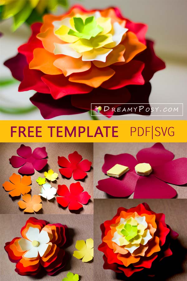 Download Flower Templates Free Pdf Svg Png Files Super Easy Tutorial SVG, PNG, EPS, DXF File