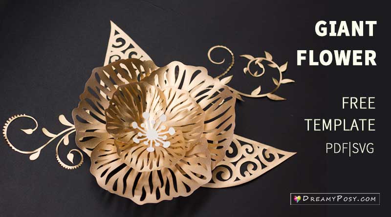 Paper crafts flowers free tutorial and templates #paperflowers #flowertemplates