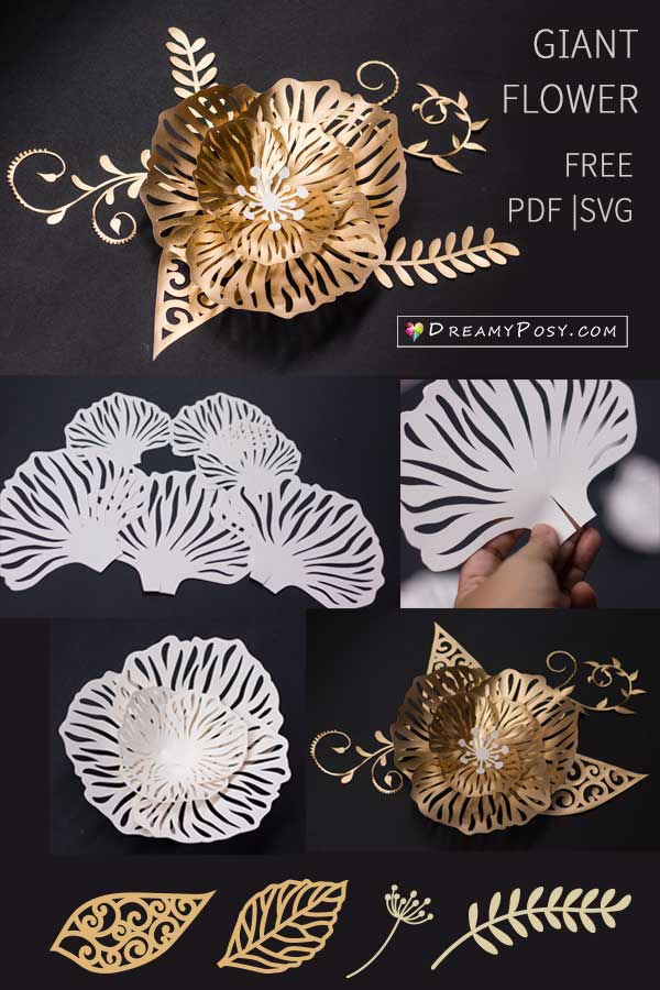 Paper crafts flowers free tutorial and templates #paperflowers #flowertemplates