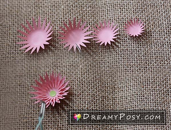 Paper flower diy, free template