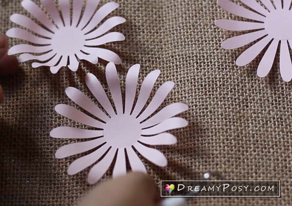 Paper flower diy, free template