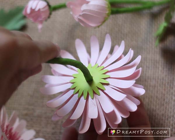 Paper flower diy, free template