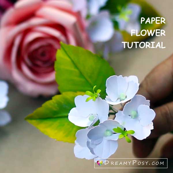 Paper flower hydrangea tutorial, step 3