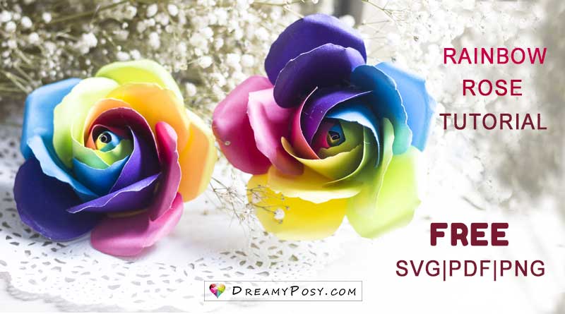 rainbow rose tutorial