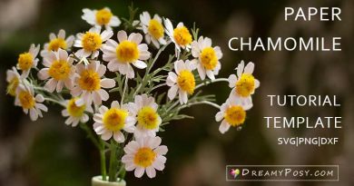Paper Chamomile tutorial and template