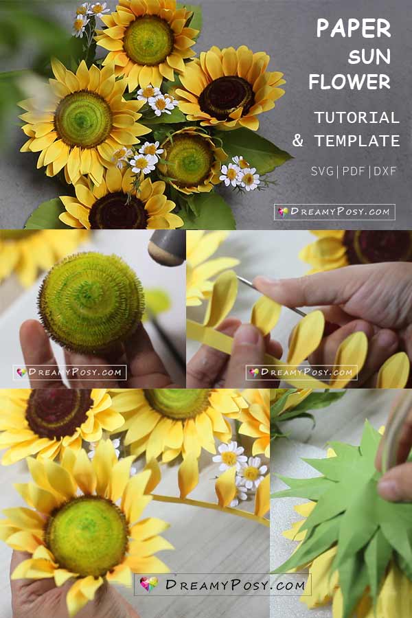 Paper sunflower tutorial