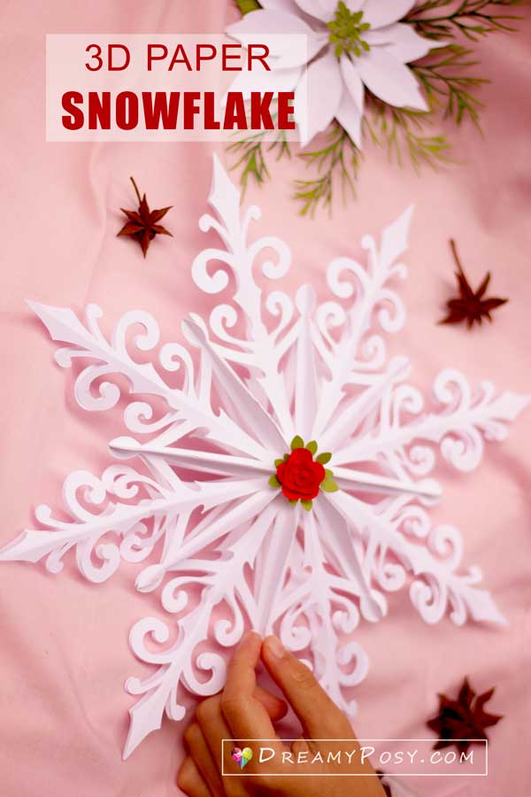 3d snowflake template