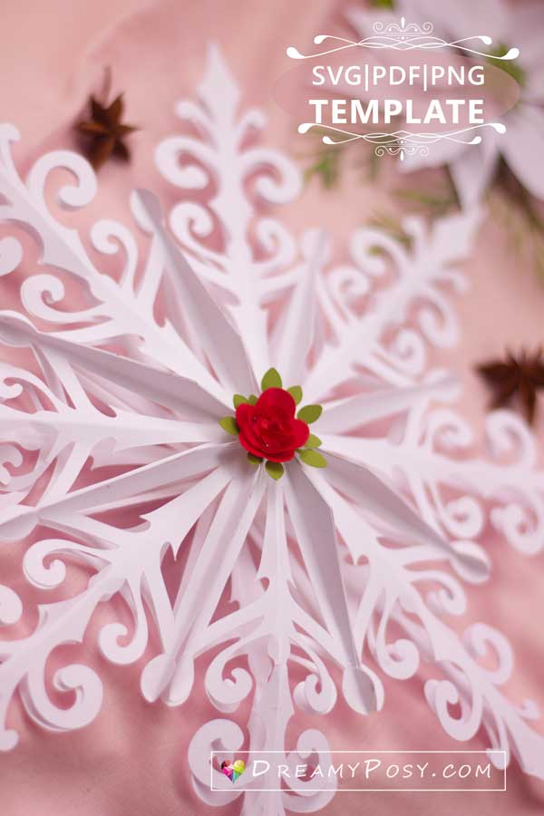 Easy 3D Snowflake Template And Tutorial Giant And Small Sizes