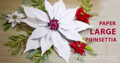 Paper large poinsettia template