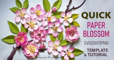 Paper blossom templates and tutorial
