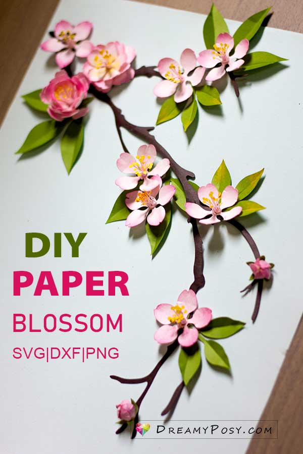 Paper Blossoms In Different Styles Svg Dxf Png Templatess