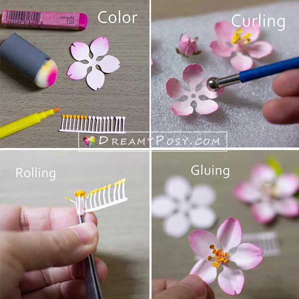 Paper blossoms tutorial