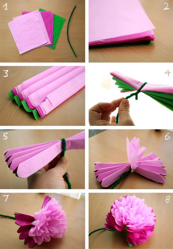 How to Make Flowers out of Tissue Paper