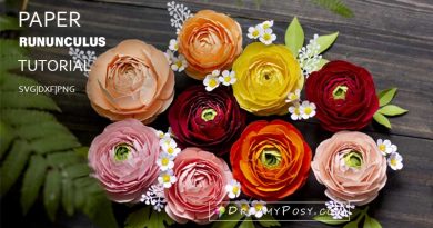 Cardstock Ranunculus flower tutorial