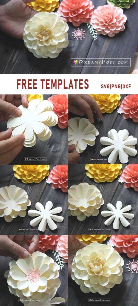 Free Paper Flower Templates Pdf Svg Png Files With Super Easy Tutorial