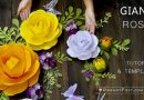 Giant Camellia paper flower tutorial and template