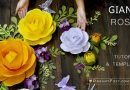 Giant Camellia paper flower tutorial and template