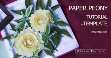 Peony paper flower tutorial and svg template Peony paper flower tutorial and svg template