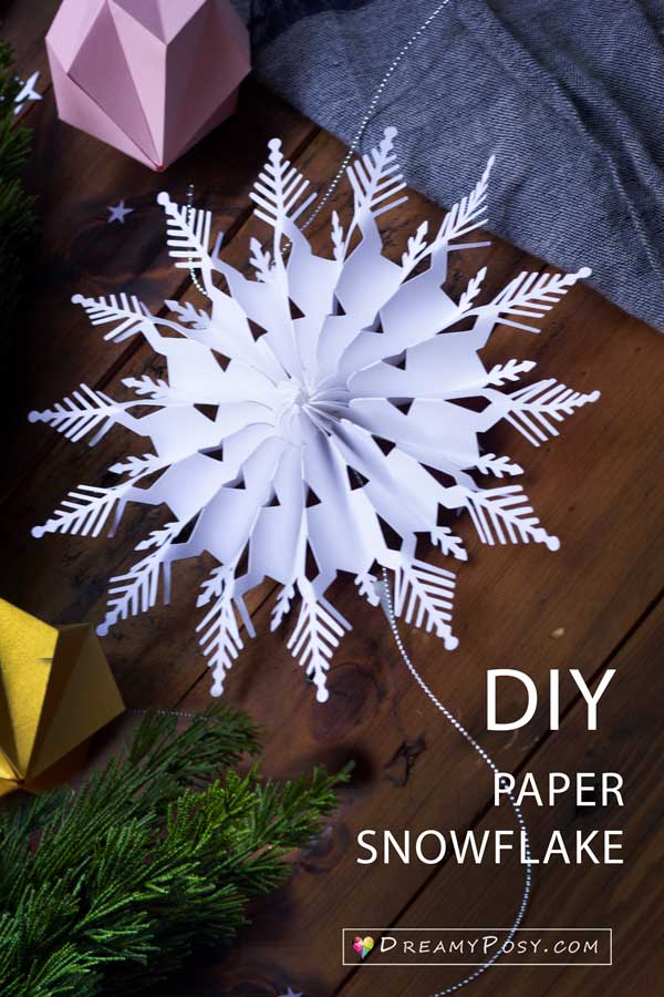 3D Paper Snowflake Craft