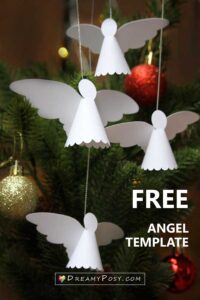 2D and 3D Angel Template printable (Super Easy Christmas Craft), PDF ...