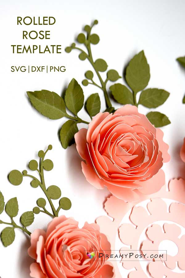 Free Rolled Paper Flower SVG With Fun Craft Tutorial.