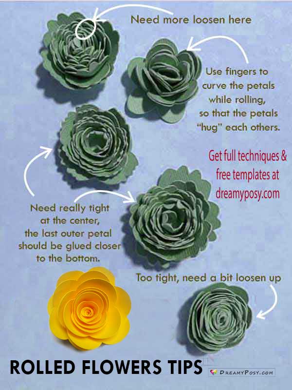 Common mistake of making rolled flower