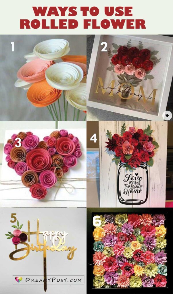 ways to use rolled flowers