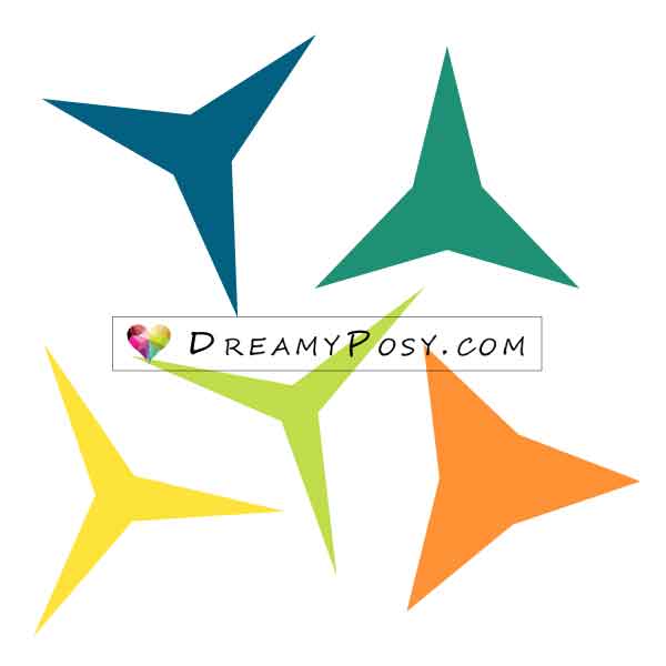 Free three point star templates