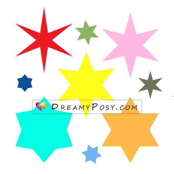 Free six point star template, free star svg, free six point star printables