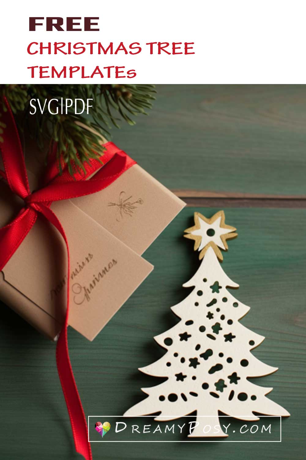 Free Christmas tree SVG and printable templates