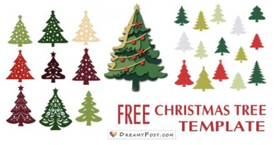 Free Christmas tree SVG/PDF templates