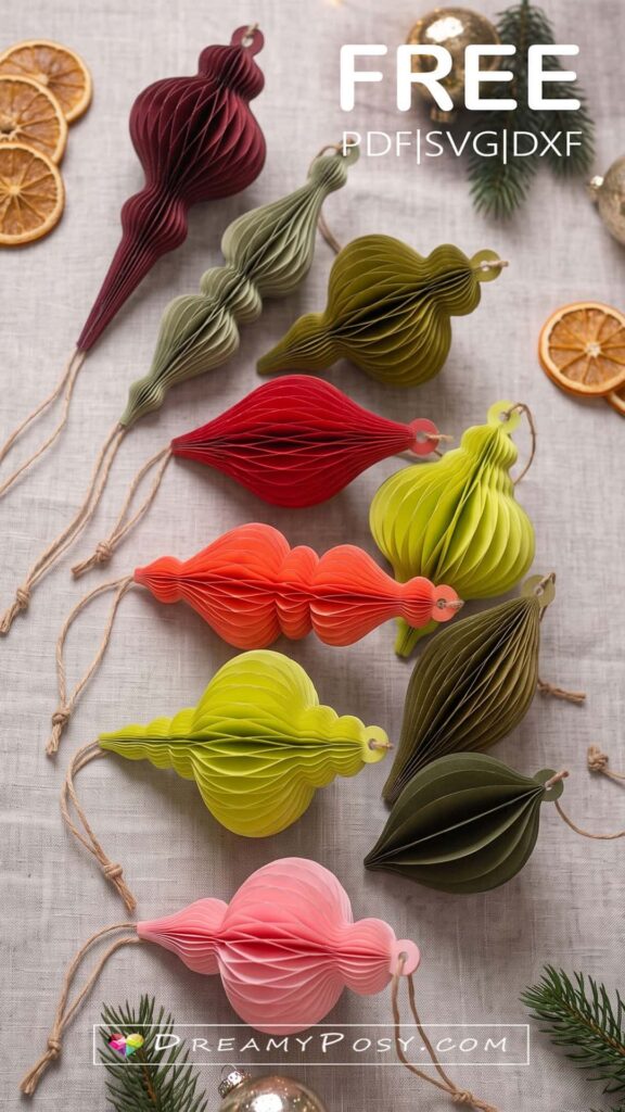 paper honeycomb ornaments